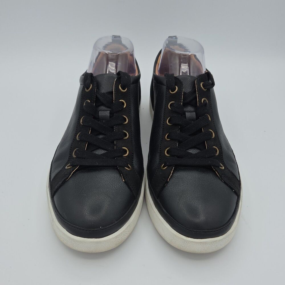 Vionic Winny Lace Up Sneakers Onyx Black Leather Walking Shoes Womens Size 11 - Picture 3 of 8